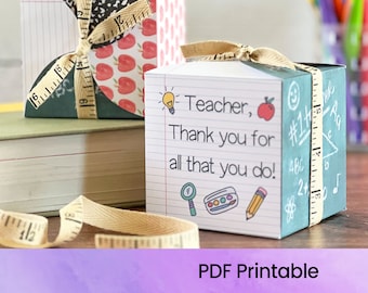 Danke Lehrer-Box | Druckbare digitale Datei