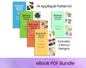 Applikationsdesign eBook Bundle, Digitaler Download, 14 saisonale Projekte und Anleitungen
