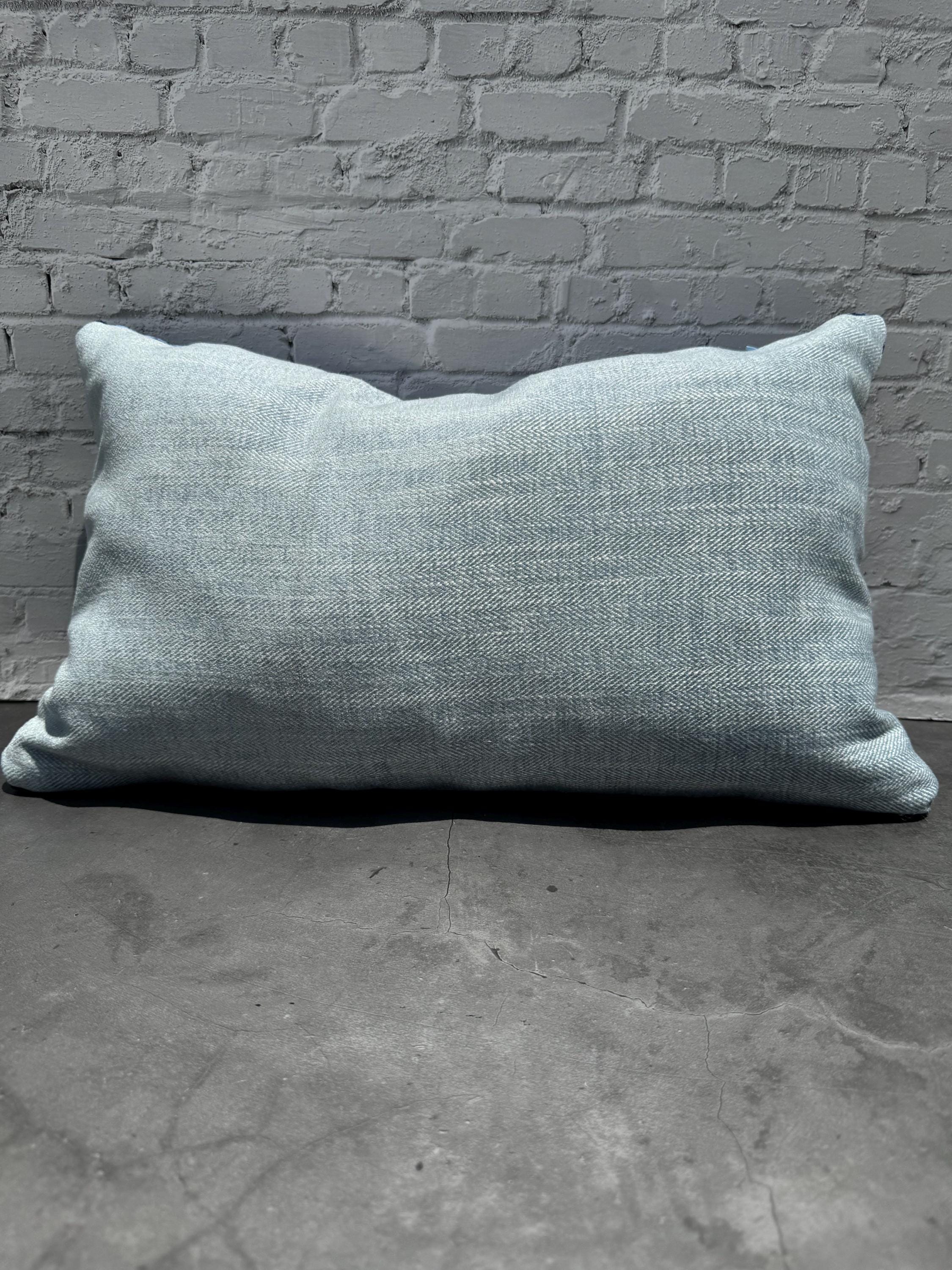 Federa Per Cuscino Lombare In Velluto Blu Navy – 30x50 Cm, Texture Geometrica, 1 Pezzo