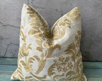 Embroidered Velvet Floral Pillow Cover 16x16 – Elegant Home Décor Cushion Case