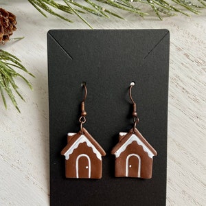 Gingerbread House Dangle Earring