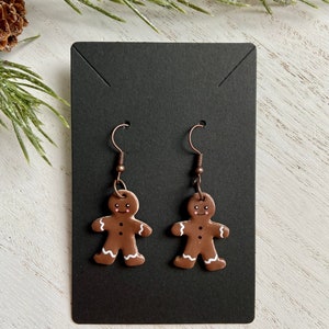 Gingerbread Man Dangle Earrings