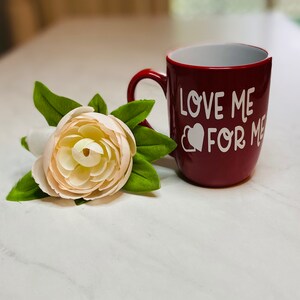 11oz Red or White Mugs with Permanent Vinyl, Valentines