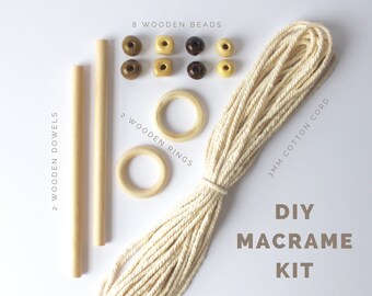 Macrame DIY Kit - Plant Hanger, Wall Decor, Arts & Crafts