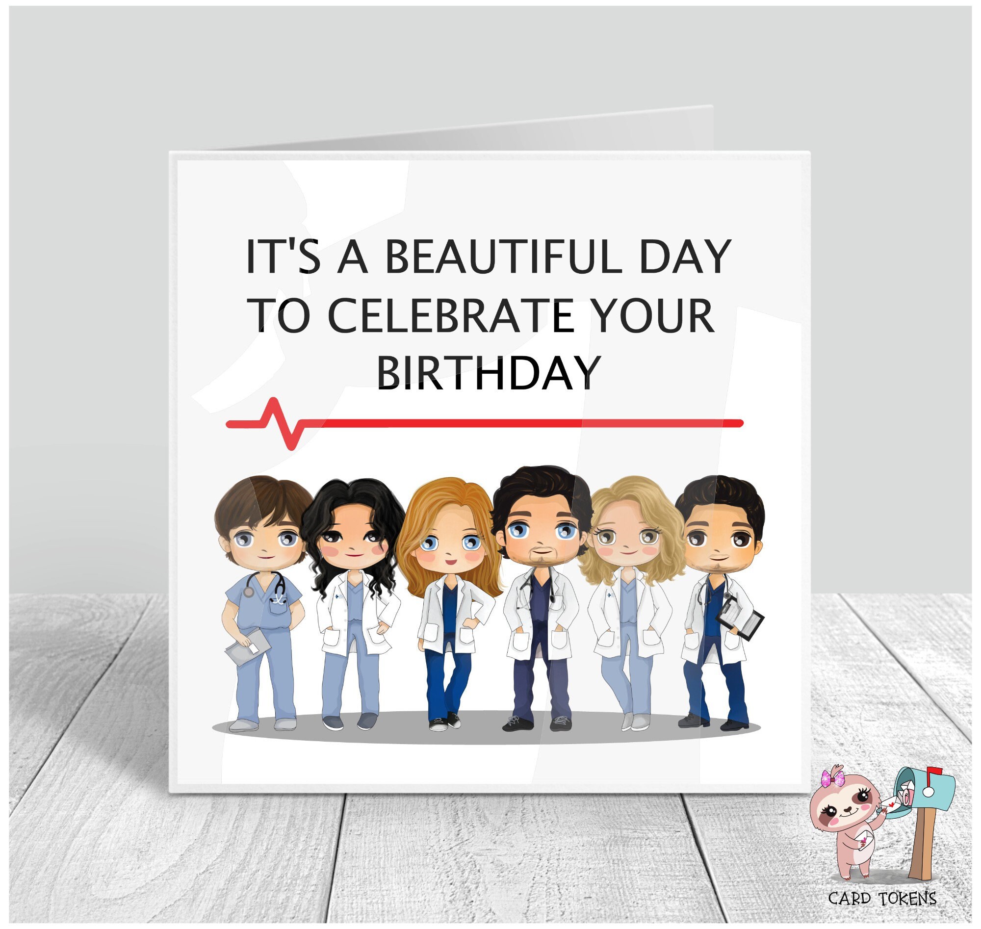 Grey&rsquo;s Anatomy / Happy Birthday Card / Digital File / - Etsy