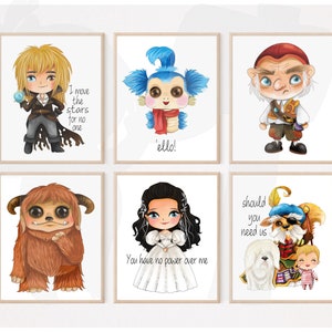 Labyrinth / Lot of 6 / Art for Kids Room / Nursery / Office Decor /  8x10 Digital File / Instant Download