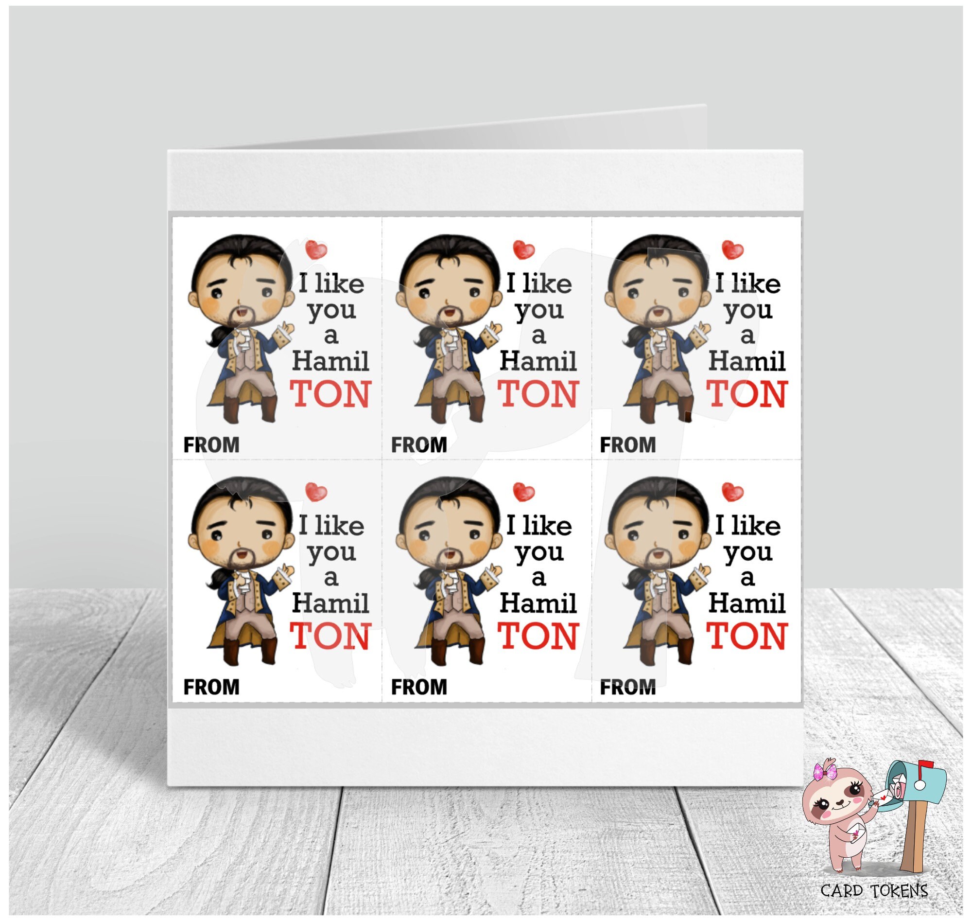 Hamilton / Printable Valentines / Digital File / Kid Friendly - Etsy