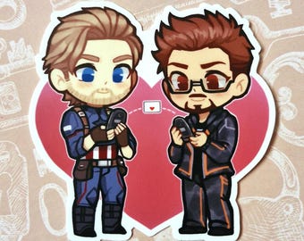 Chibi Stony Phone texts Vinyl Sticker