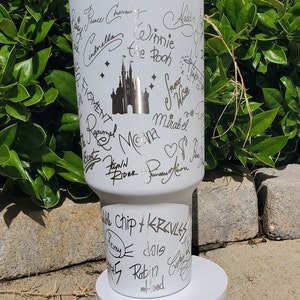 Castle and Characters Signature Cup, Characters Cup, Laser Engrave Signature Cup