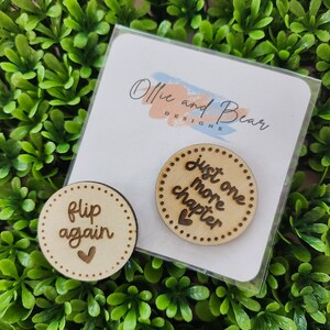 Book Lover&#39;s Decision coin, flip-coin, Just One More Chapter, Bookish gift