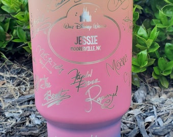 Personalized Laser Engraved Character Signature Stainless Steel Tumbler, 40oz