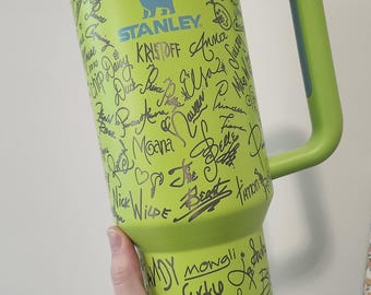 Laser Engraved 40oz Stanley Tumbler, Disney Characters Autograph Cup
