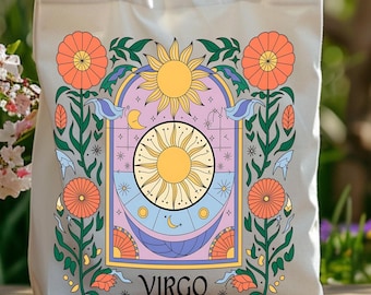 Dierenriem cadeau Maagd draagtas voor haar Astrologie cadeau voor vrouwen Maagd verjaardagscadeau horoscoop kerstcadeau Maagd sterrenbeeld trendy esthetische tas