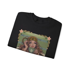 Medusa Needs Coffee Sweatshirt | Mythical Goddess Coffee Humor image 4