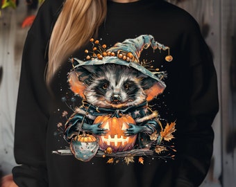 Cottagecore Possum Sweatshirt Fall Racoon Shirt Possums Shirt Floral Sweatshirt Trash Panda  Racoon Shirt  Goblincore Clothes Possum Gift