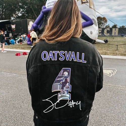 Shops Custom Jersey Number Denim Jacket