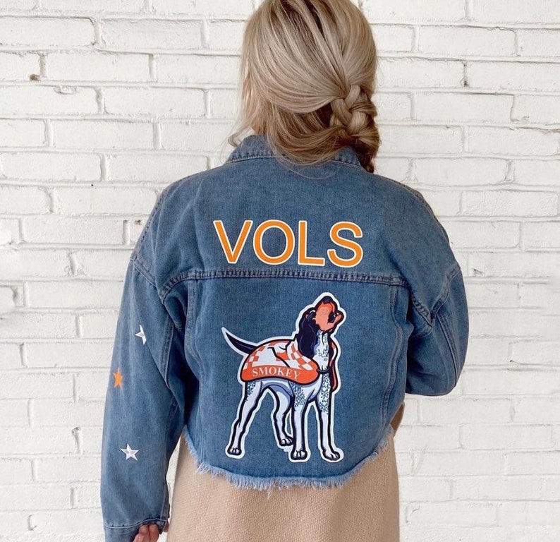 Tennessee Vols Denim Custom Jacket Etsy