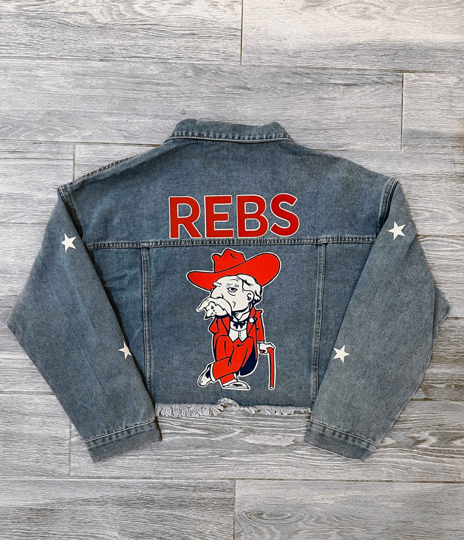 Ole Miss Rebel Jacket Custom Denim Jacket Etsy