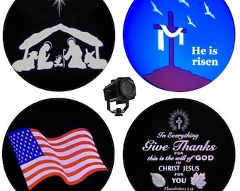 4-in-1 holiday projector for Christmas, Thanksgiving, Easter, July 4th and the Memorial day