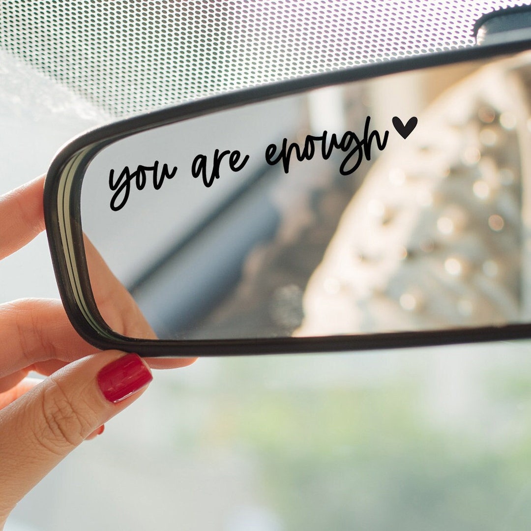 You Are Enough Mirror Sticker. Positive Affirmations for Mental Health