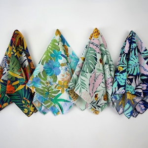 Tropical Floral Printed Multicolor Hair Wraps 100% Cotton Floral Boho ...