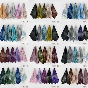 Braun Beige Grau erdige Unisex Bandanas 100% Baumwolle Head Wraps Paisley Floral quadratischer Schal Geschenk für Hunde und Katzen B Bild 6