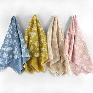 Earthy Cotton Printed Bandana Elegant Floral Head Wrap Cat Print Headband Natural Boho Gift for Her Versatile Earthy Tone Fish Print Scarf