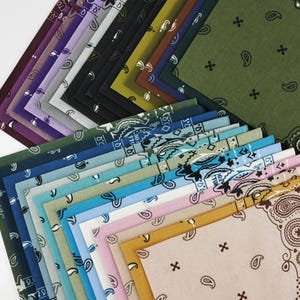 Braun Beige Grau erdige Unisex Bandanas 100% Baumwolle Head Wraps Paisley Floral quadratischer Schal Geschenk für Hunde und Katzen B Bild 14