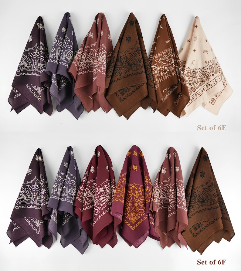 100% Cotton Earthly Skull Steampunk Unisex Bandanas Masculine Wraps Paisley Square Scarf Burgundy Brown Avocado Yellow Green image 10