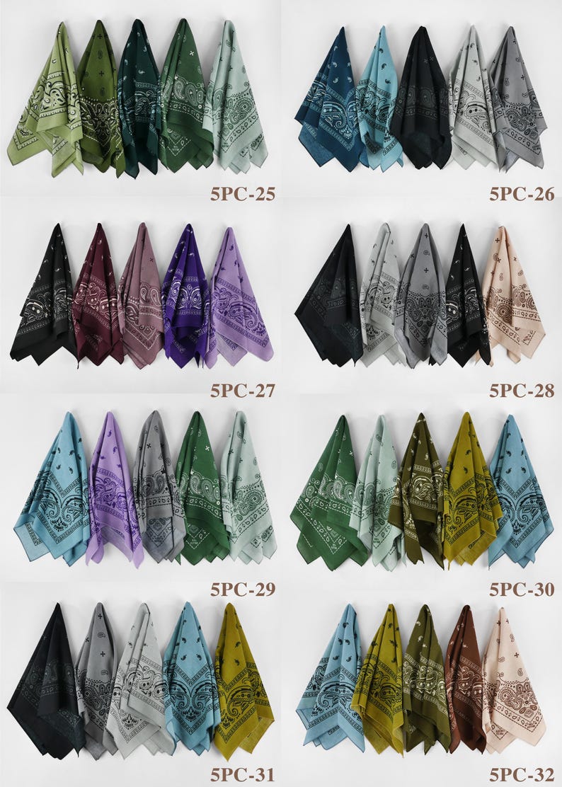 Braun Beige Grau erdige Unisex Bandanas 100% Baumwolle Head Wraps Paisley Floral quadratischer Schal Geschenk für Hunde und Katzen B Bild 7