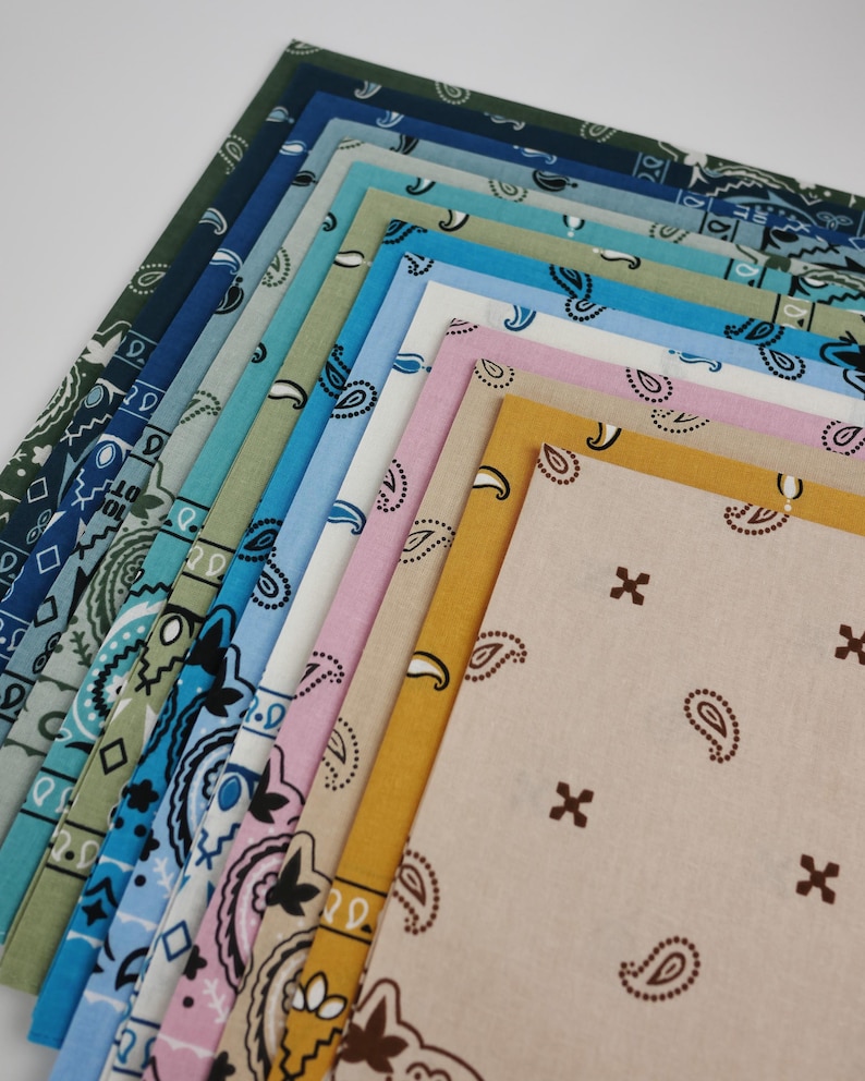 Braun Beige Grau erdige Unisex Bandanas 100% Baumwolle Head Wraps Paisley Floral quadratischer Schal Geschenk für Hunde und Katzen B Bild 12