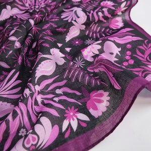 Exclusively Designed Exotic Voile Bandanas Ethnic Inspired Original Art Boho Mandala Handkerchief Gift 100% Cotton Botanical Hair Scarf image 5