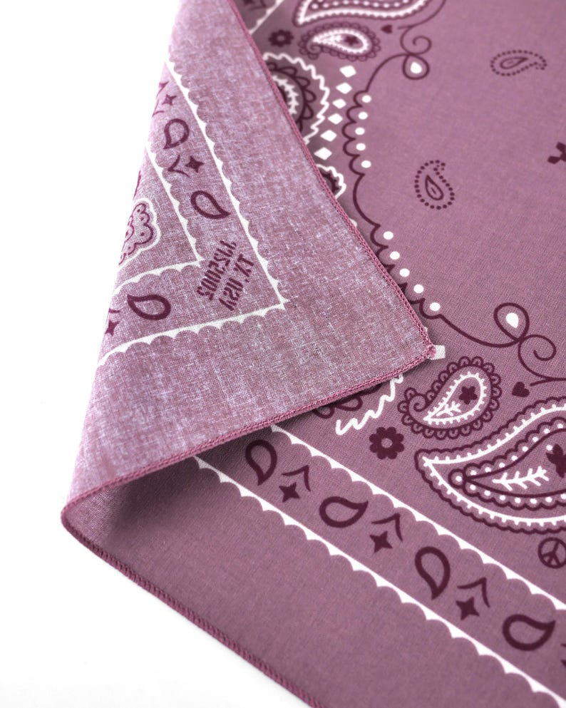 Braun Beige Grau erdige Unisex Bandanas 100% Baumwolle Head Wraps Paisley Floral quadratischer Schal Geschenk für Hunde und Katzen B Bild 9