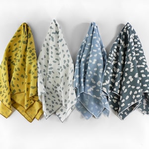 Summer Polka Dots Cotton Printed Bandana Elegant Floral Head Wrap Cat Print Headband Natural Boho Gift for Her Versatile Earthy Tone Scarf