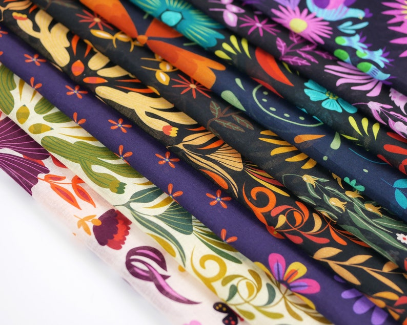 Einzigartige exotische Blumen Bandanas bunte ethnische inspiriert Original Art Boho Mandala Taschentuch Geschenk 100% Baumwolle Voile botanischer Haarschal Bild 7