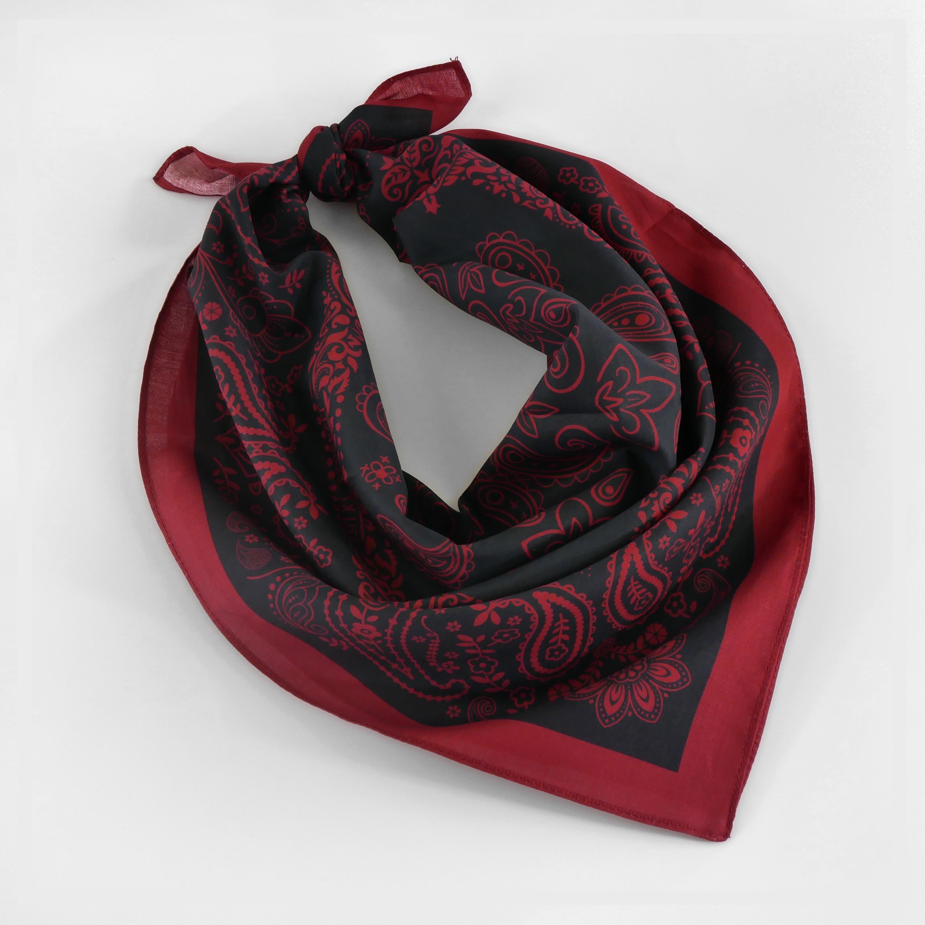 Brown Black Paisley Floral Bandana Originally Designed  display picture 1