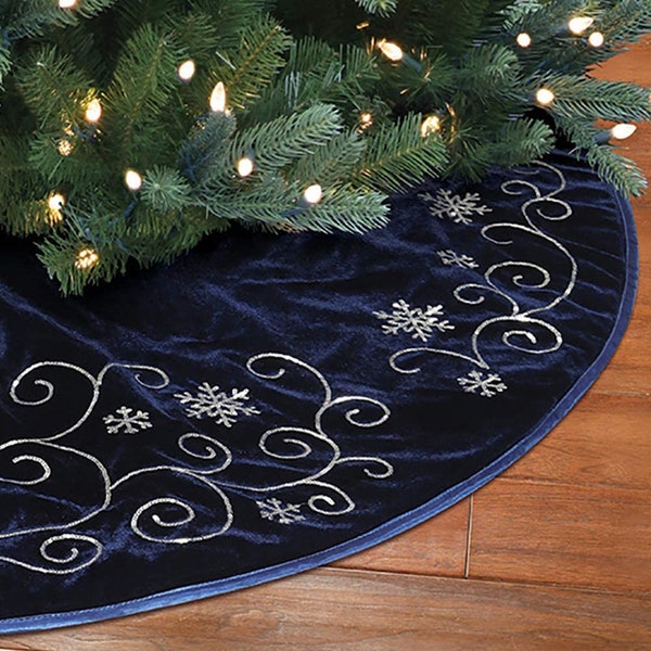 Buy Gireshome 50" Purple Velvet Embroidered With Pleat Velvet Border Luxurious F