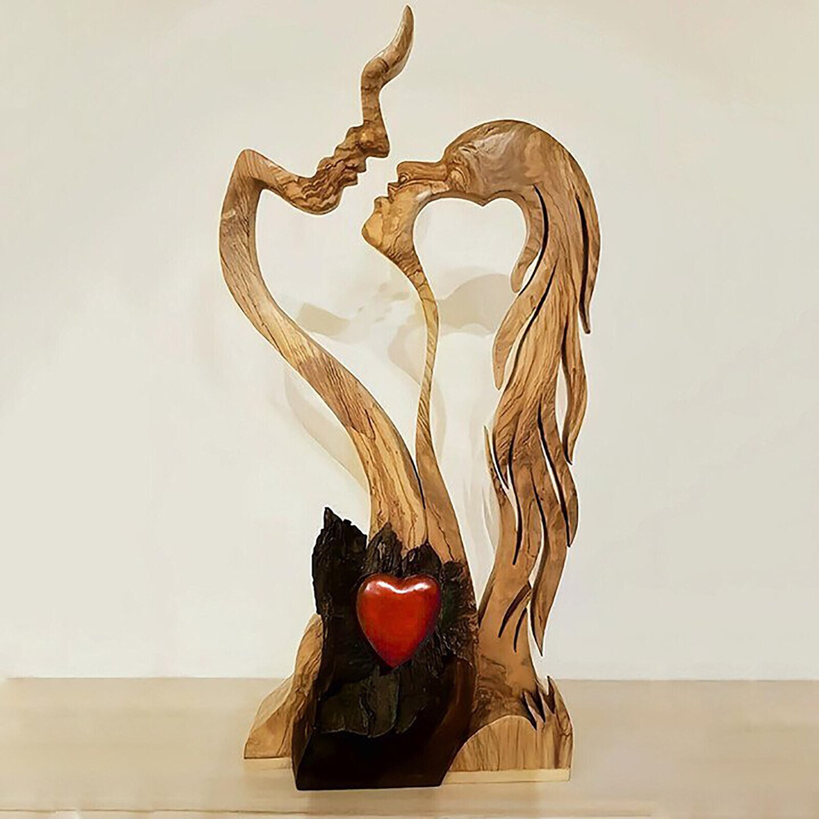 Eternal Love Wooden Sculpture Art Table Top Valentine's Etsy