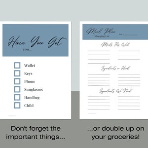 Blue Tape Checklist.pdf Home Checklist Blue Minimalist Printable PDF Canva Template Bundle - Etsy