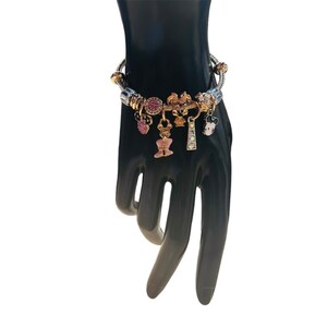 Pink Mickey & Minnie Mouse Charm Bracelet