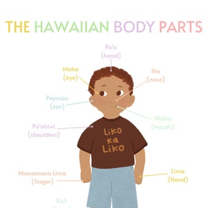 The Hawaiian Body Parts (ʻŌlelo Hawaiʻi Poster)