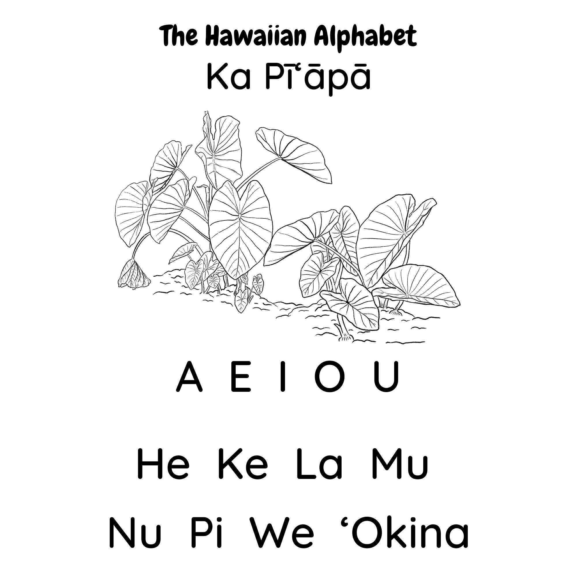 Hawaiian Alphabet
