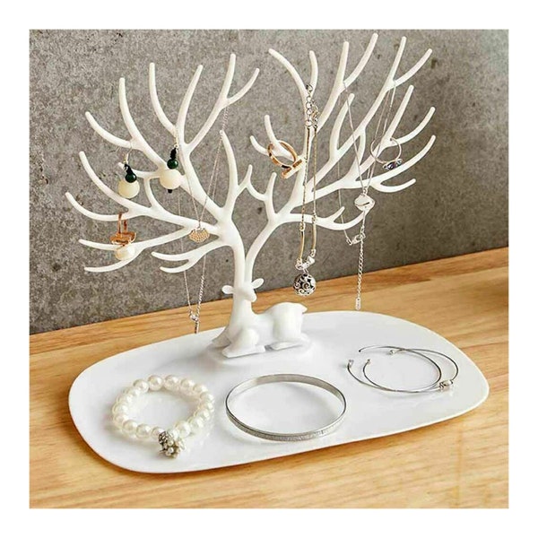 Deer Tree Jewelry Stand, Necklace Ring Earring Holder, Jewelry Organizer Display Rack