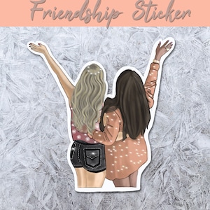 Best Friend Gift Stickers| Friendship stickers| Journal Sticker| Planner Stickers| Scrapbooking Stickers| Portrait Sticker| Birthday Gift