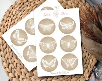 Butterflies stickers for bullet journaling | Butterflies stickers sheet, planner stickers, bujo butterflies stickers, Butterfly sticker