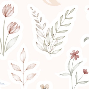 Spring Flower Stickers Sheet Bujo Stickers Planner - Etsy