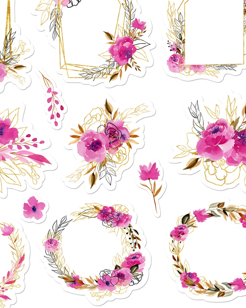 Spring Blossom Stickers Sheet | Deco Stickers, Bujo Stickers, Planner ...