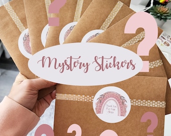 5 Sheets Mystery Stickers Bag | Bujo Stickers, Surprise Bag Planner Bullet Journaling Sticker, Gift Sticker Sheet Journal, Grab Bag Stickers