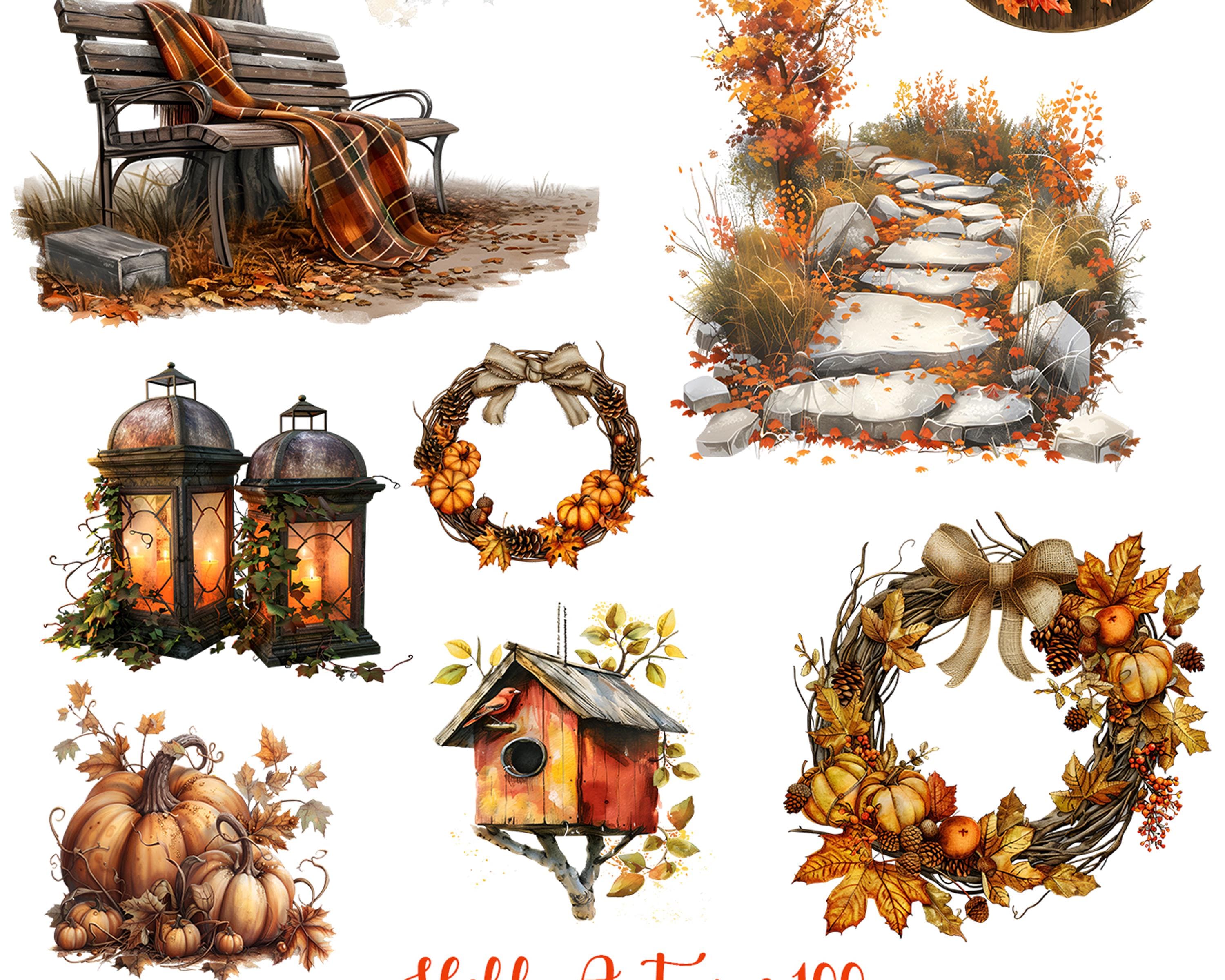 Hello Autumn Sticker Sheet | Autumnal Cozy Vibe, Fall Garden Stickers ...
