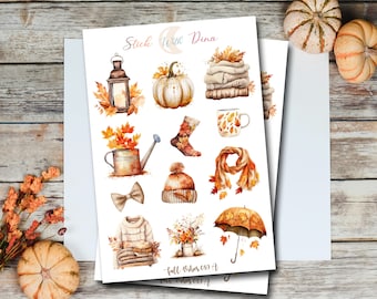 Fall Stickers Sheet | Autumn Bujo Stickers, journaling Stickers, Fall Bullet Journaling Stickers, Deco Sticker for Journal, 089A